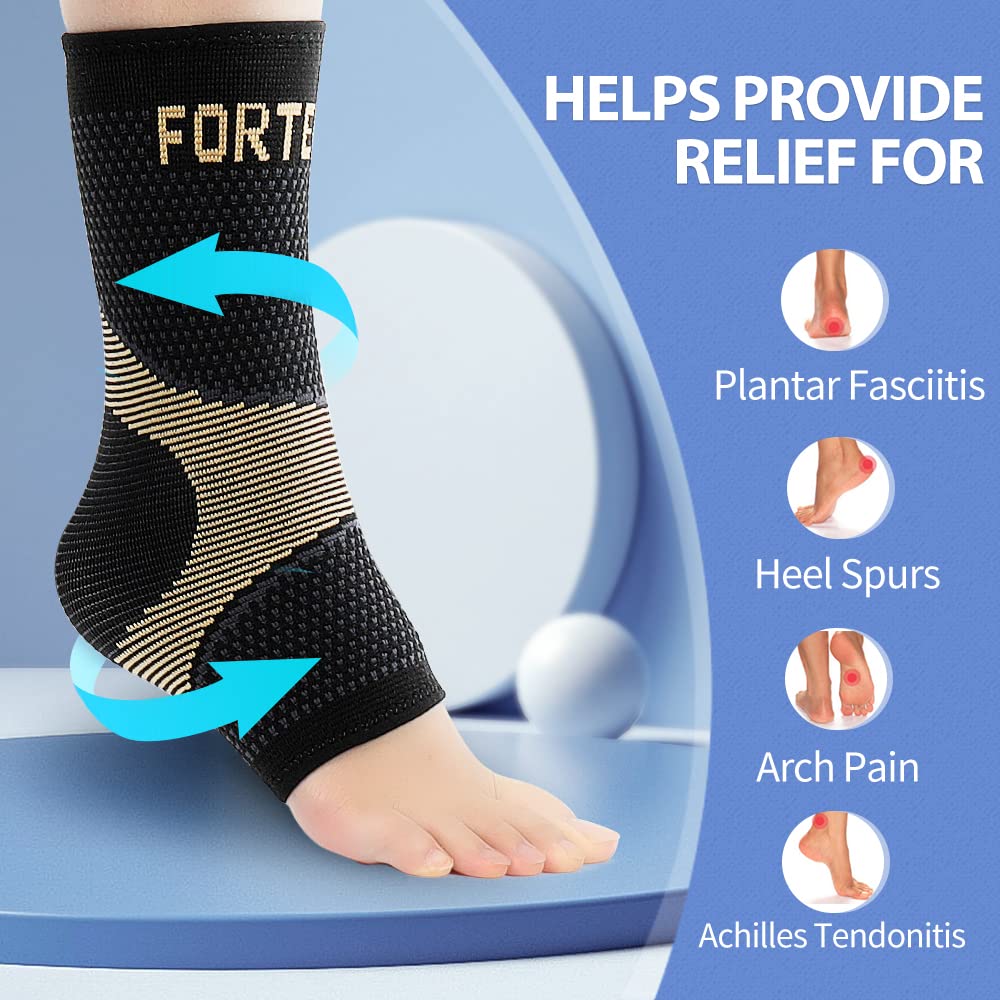 FORTEMOTUS Ankle Brace Plantar Fasciitis Socks for Women & Men