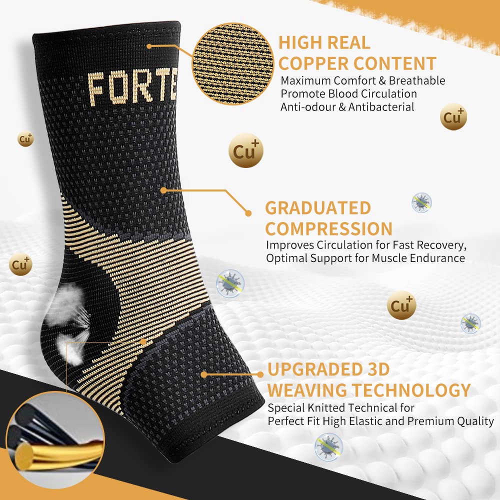 FORTEMOTUS Ankle Brace Plantar Fasciitis Socks for Women & Men