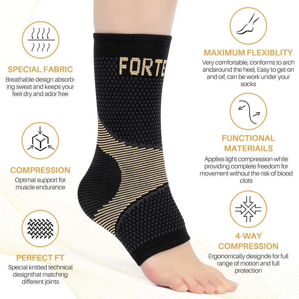 FORTEMOTUS Ankle Brace Plantar Fasciitis Socks for Women & Men